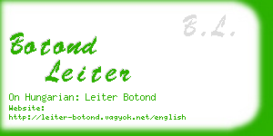 botond leiter business card